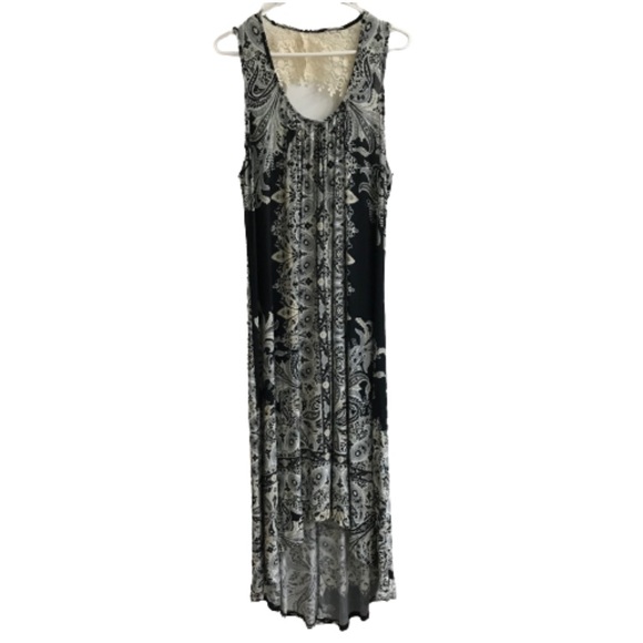live and let live Dresses & Skirts - Live and Let Live Sleeveless Maxi Dress Boho Chic Lace Embroidery 1X 16 18 New
